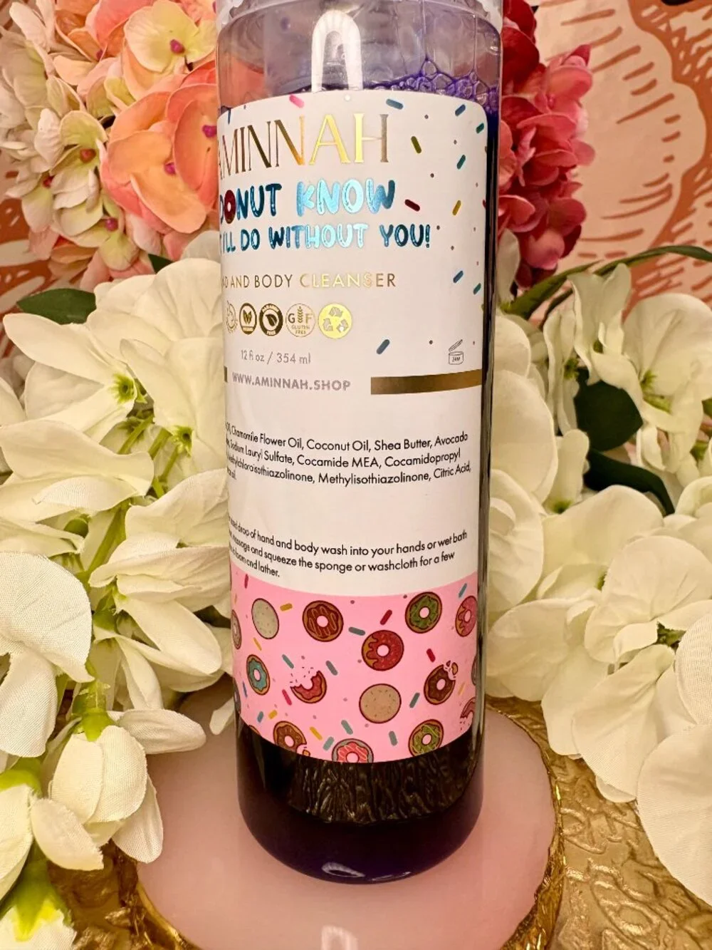 AMINNAH I Donut Know Hand & Body Foaming Cleanser – 12 oz